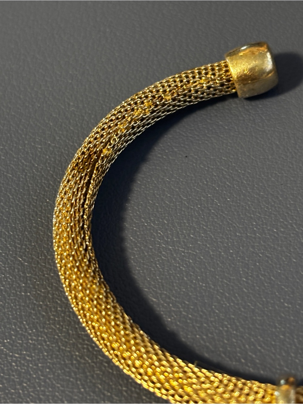 Tiffany & Co - Silver Heart Padlock Mesh Cuff Bracelet - Picture 3 of 10